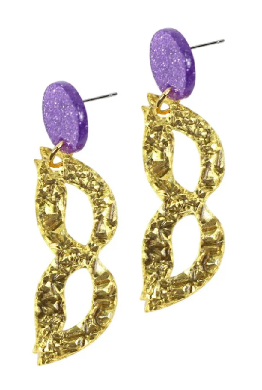 Solid hoop earrings-Mardi Mask Earring