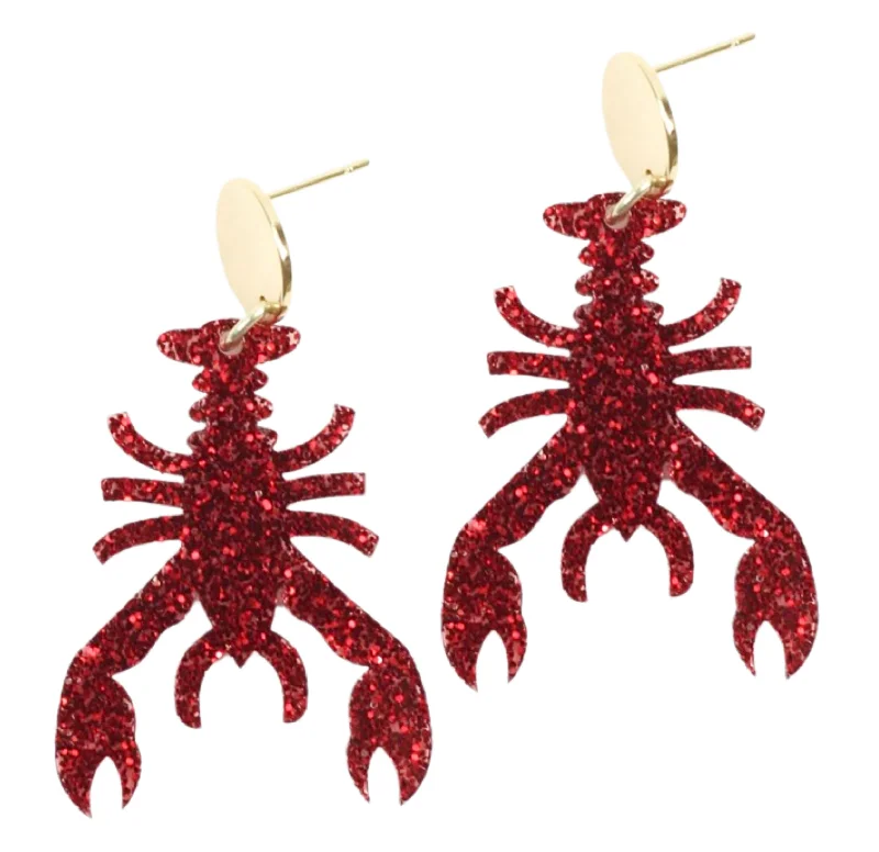 Thin rose earrings-The Lobster Earring