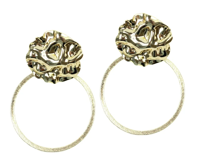 Circle drop earrings-The Willa Earring