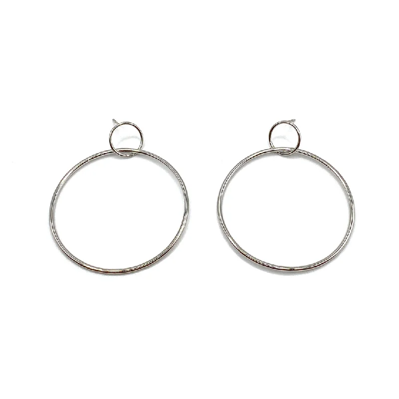 Ripple drop earrings-Lustre Hoop Earrings