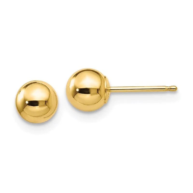 Patina gold earrings-14k Polished 5mm Ball Post Earrings