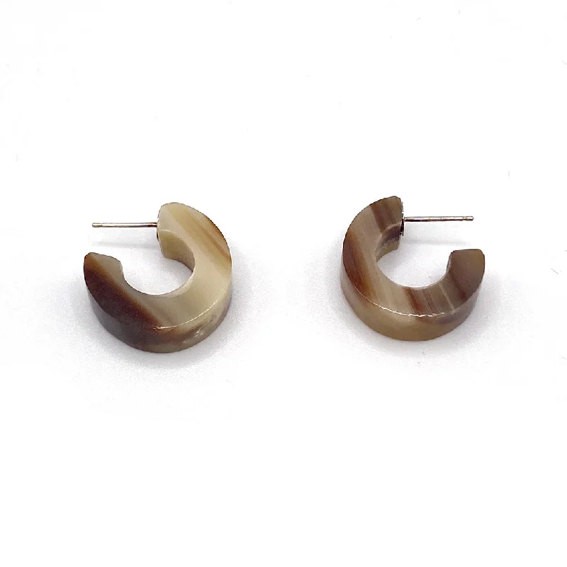 Burnished art earrings-Suubi "Hope" Hoops