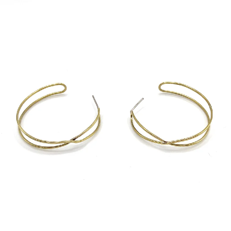 Sheer drop earrings-Infinity Hoops