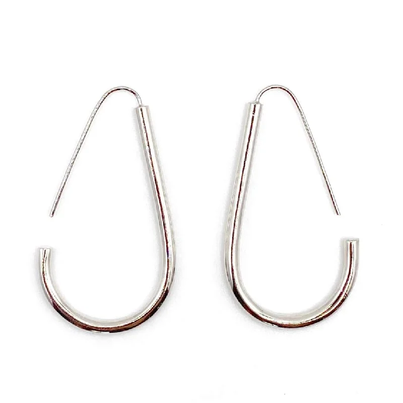 Kelp theme earrings-Chara Threader Hoop Earrings