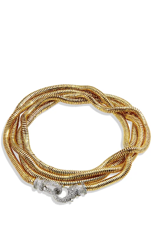 Coil knot necklaces-Gold Plated double necklace