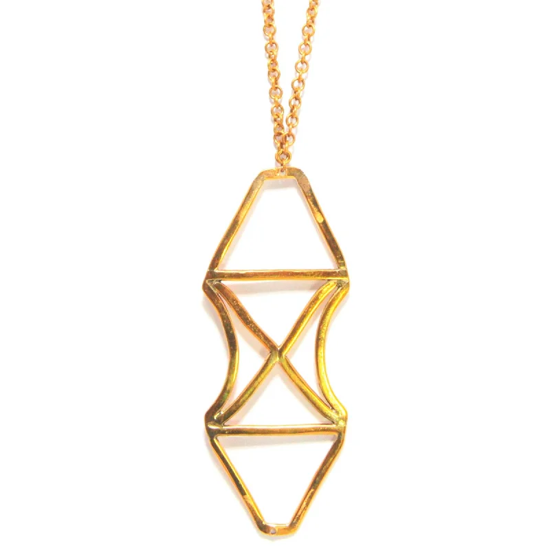 Orbit charm necklaces-Axis Brass Necklace