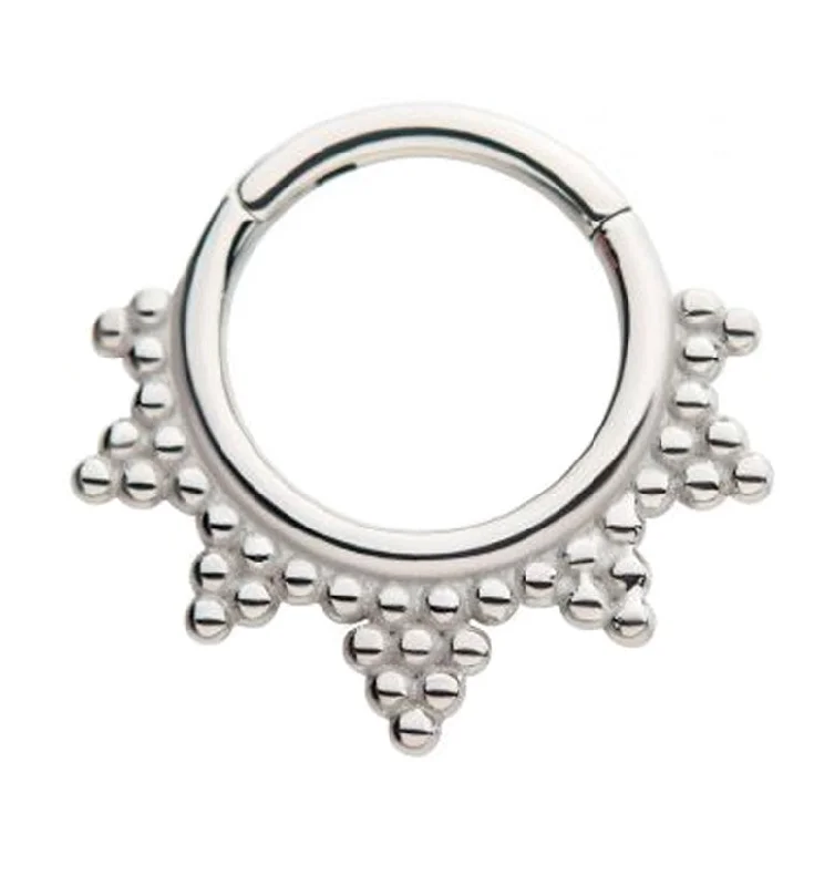 Timeless deco rings-Beaded Pin Hinged Segment Ring