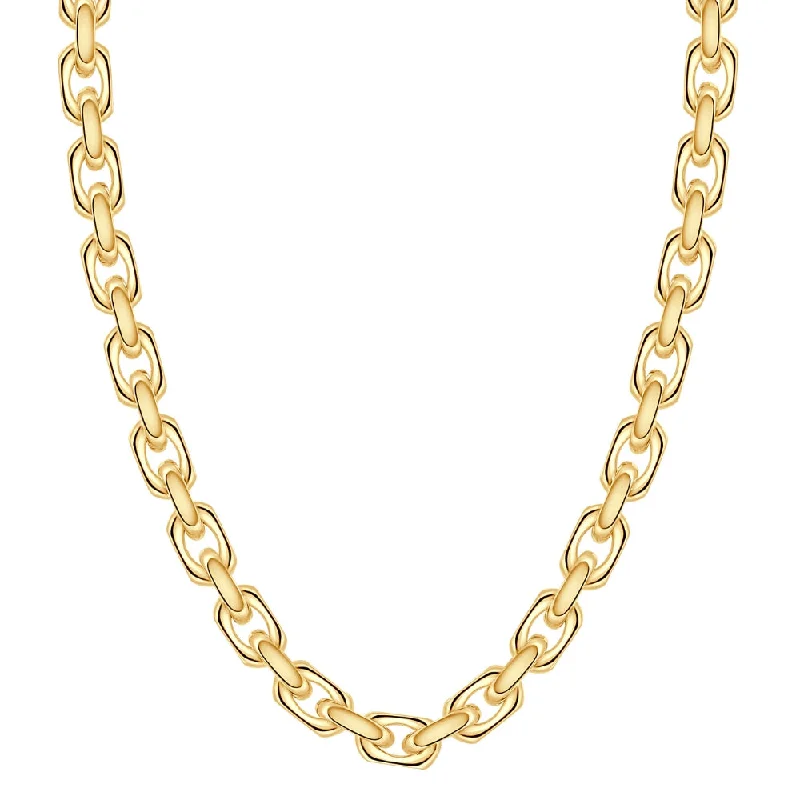 Jazz age necklaces-14k Yellow Gold Women's 24" Chain Necklace 42 Grams 8.5mm Thick