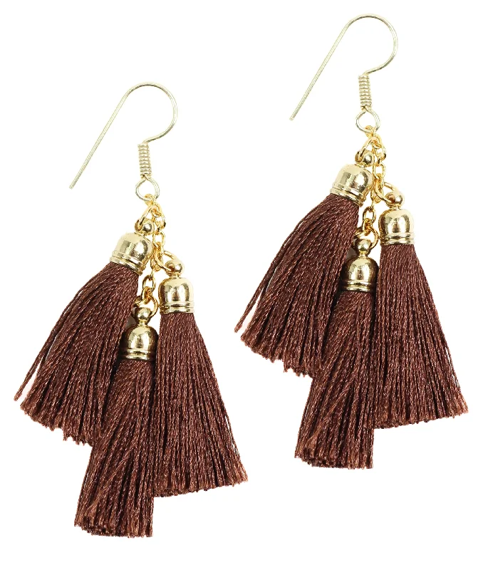 Orbit phase earrings-The Minnie Earring - Brown