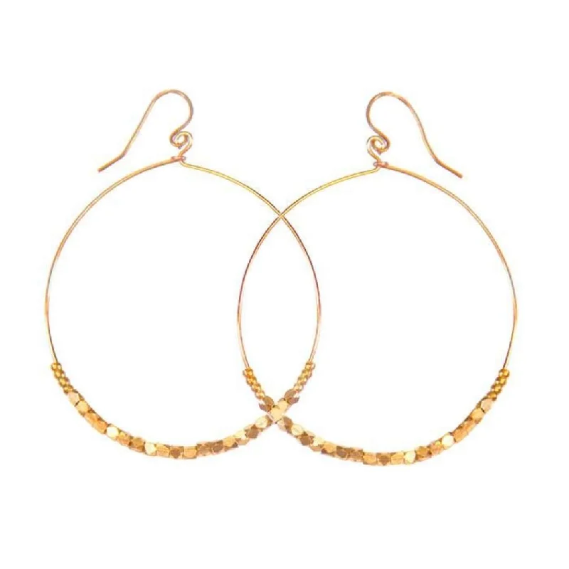 Delicate drop earrings-Shimmer Hoop Earrings