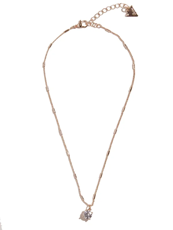 Solid chain necklaces-Cubic Zirconia Pendant Necklace