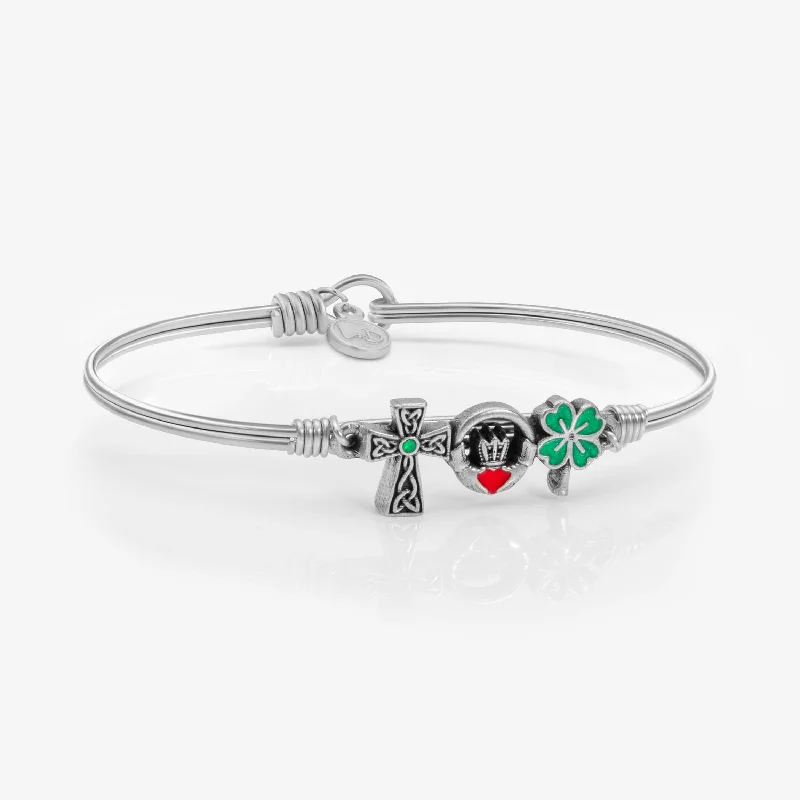 Waxing moon bangles-Faith, Loyalty, & Luck Bangle Bracelet