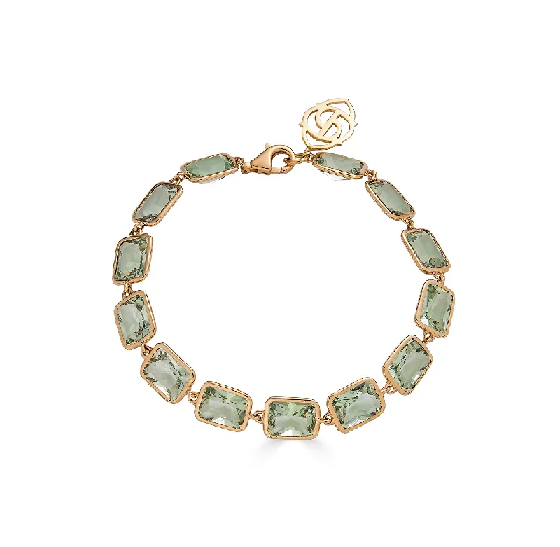 Delicate accent bracelets-Sabel Collection Rose Gold Green Amethyst Bracelet