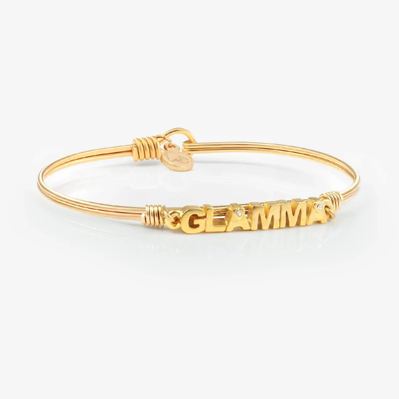 Solid gold bracelets-Glamma Bangle Bracelet