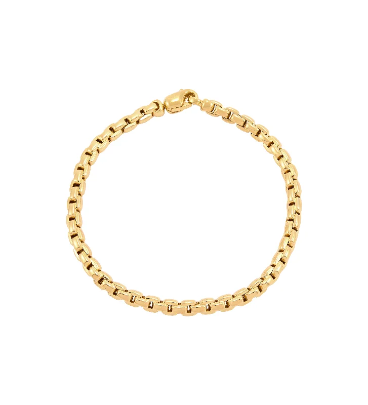 Delicate filigree bangles-Sabel Collection Yellow Gold Semi-Solid Bracelet, 3.5mm