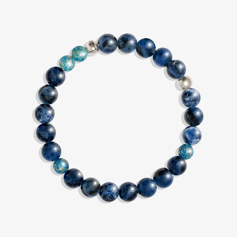 Branch carved bracelets-Denim Daze Sodalite Stretch Bracelet