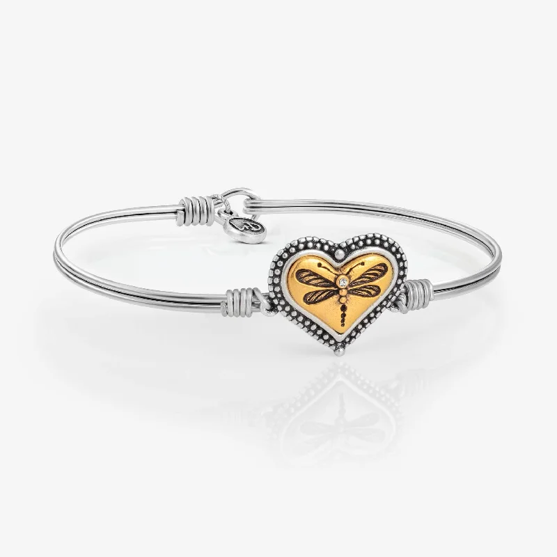 Slip knot bangles-Dragonfly Remembrance Bangle Bracelet