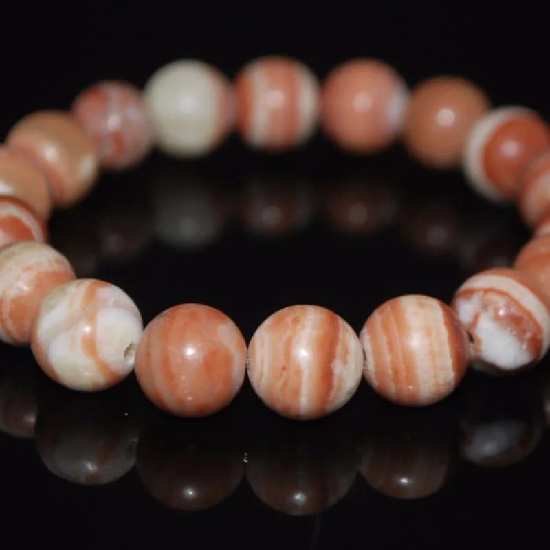 Solid gold bracelets-Brown Fynchenite Gemstone Unisex Bracelets