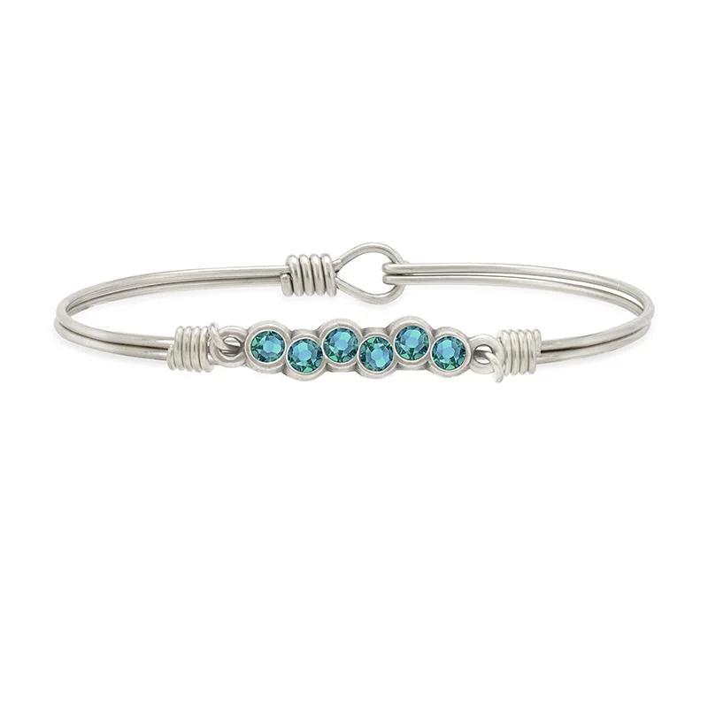 Iolite bead bracelets-December Starlight Birthstone Bangle Bracelet