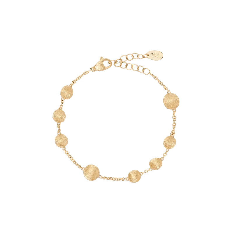 Pentagon shape bracelets-Marco Bicego Africa Yellow Gold Hand Engraved Adjustable Bracelet