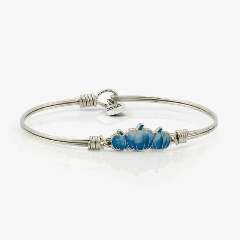 Ripple shape bracelets-Denim Ombre Pumpkin Patch Medley Bangle Bracelet