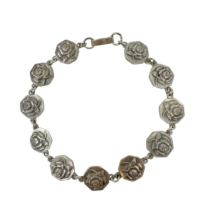 Lunar theme bracelets-Sterling Silver Order Of The Rose, Sorority Rose Bracelet By Unbranded