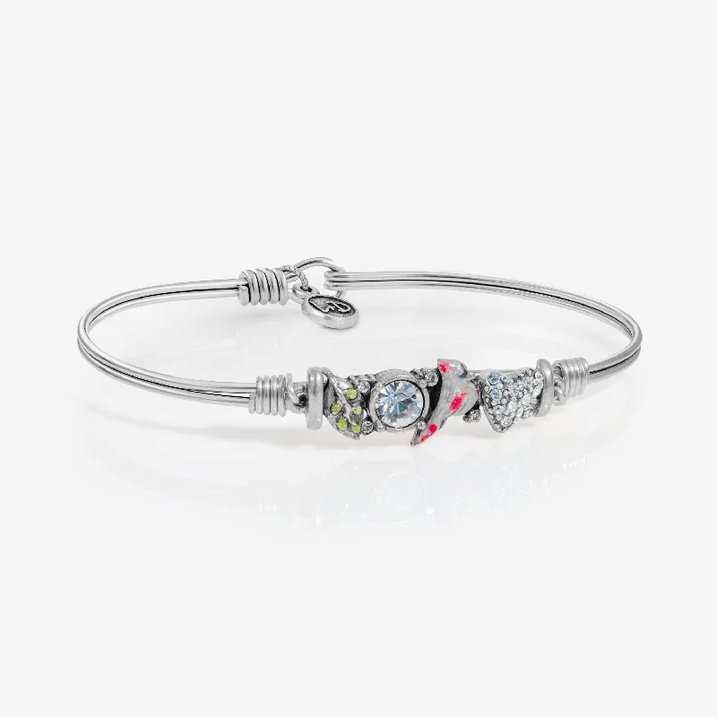 Iolite bead bracelets-Female Cardinal Medley Bangle Bracelet