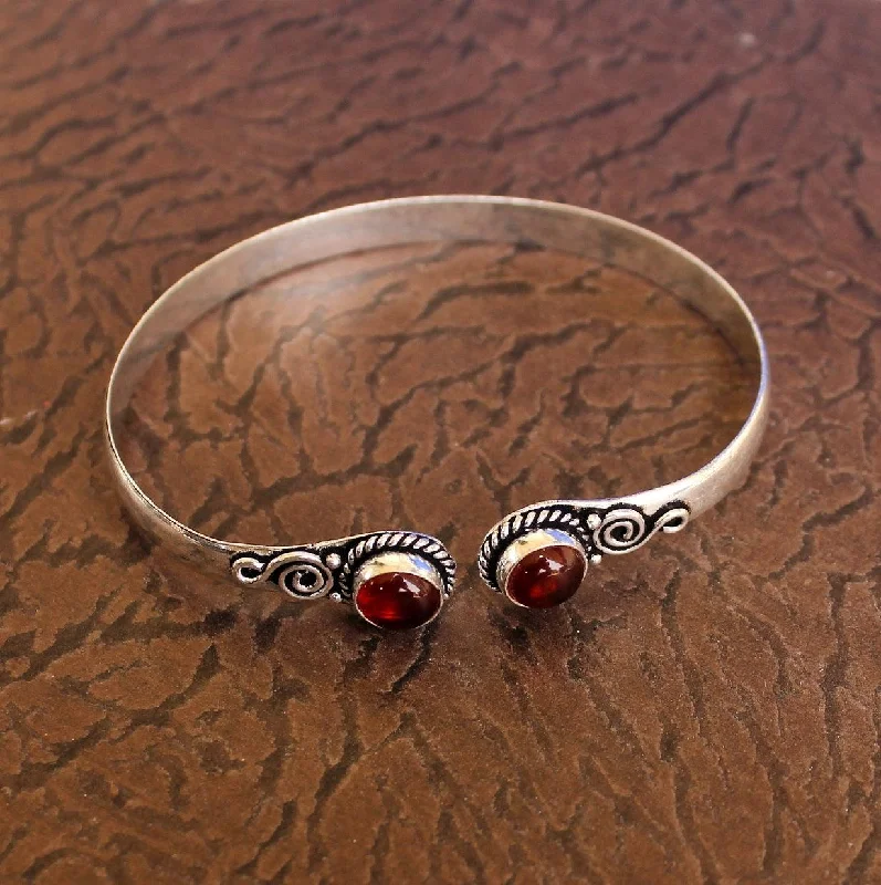 Matte enamel bracelets-Red Coral Stone Bracelet