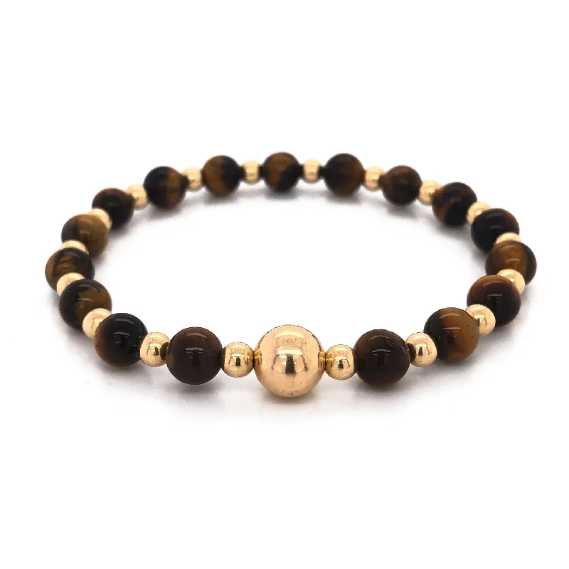 Stamped letter bangles-The Tommy Bracelet • Tiger’s Eye