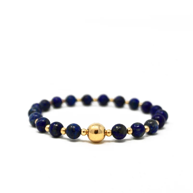 Pentagon gem bracelets-The Tommy Bracelet • Lapis Lazuli