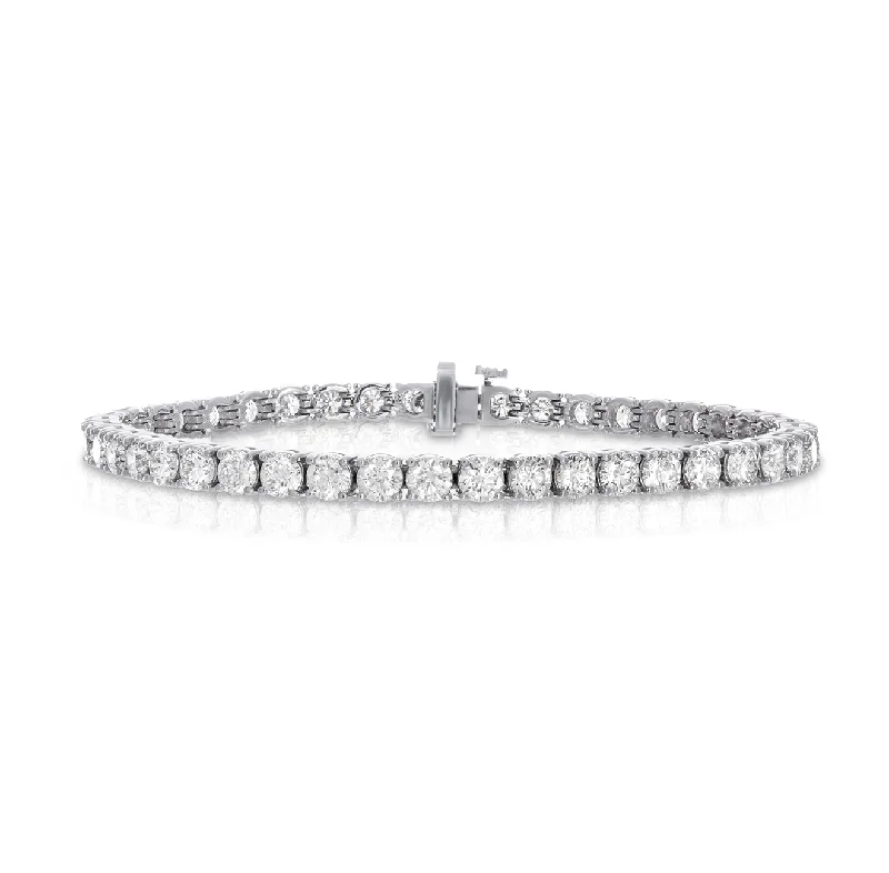 Mirror gloss bracelets-Sabel Collection White Gold Round Diamond Tennis Bracelet