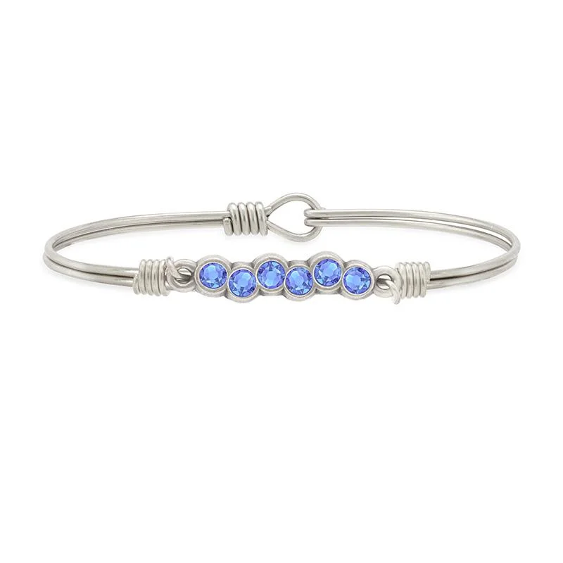 Dual alloy bracelets-September Starlight Birthstone Bangle Bracelet