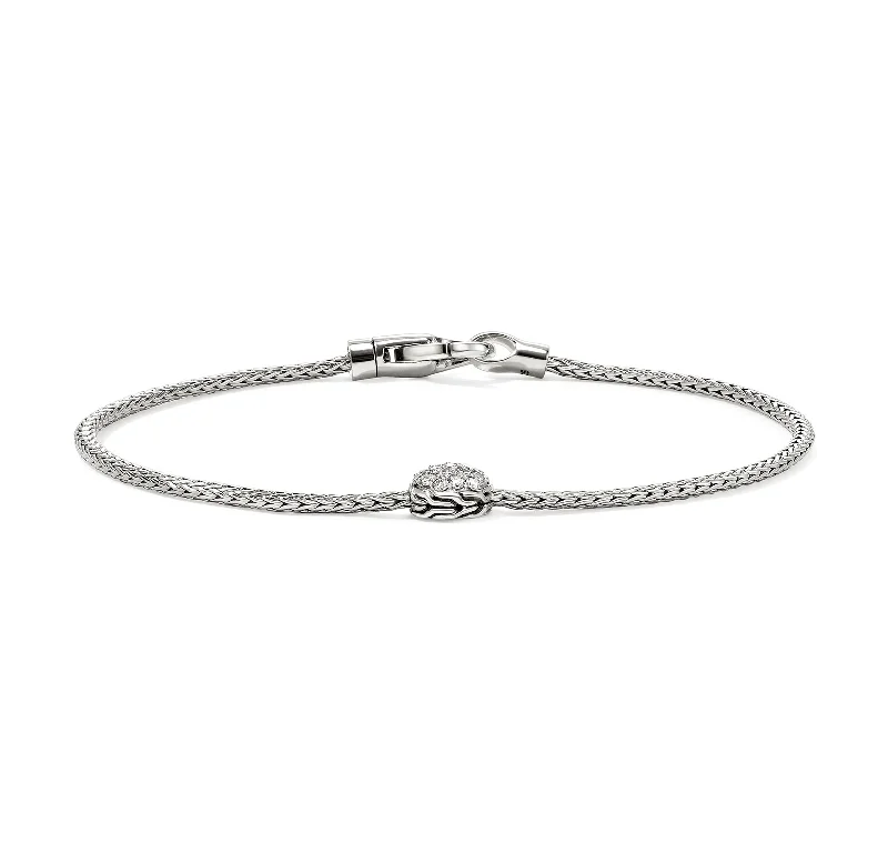 Kelp bead bangles-John Hardy Essentials Sterling Silver Pavé Diamond Bracelet