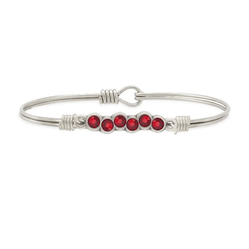 Slide clasp bracelets-Starlight Bangle Bracelet in Scarlet