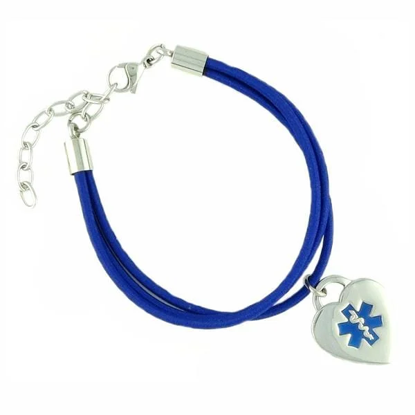 Charoite bracelets-Jamie "Navy" Medical Charm Bracelets