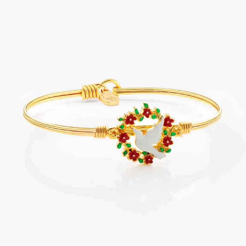 Baroque style bangles-Holiday Dove of Peace Bangle Bracelet