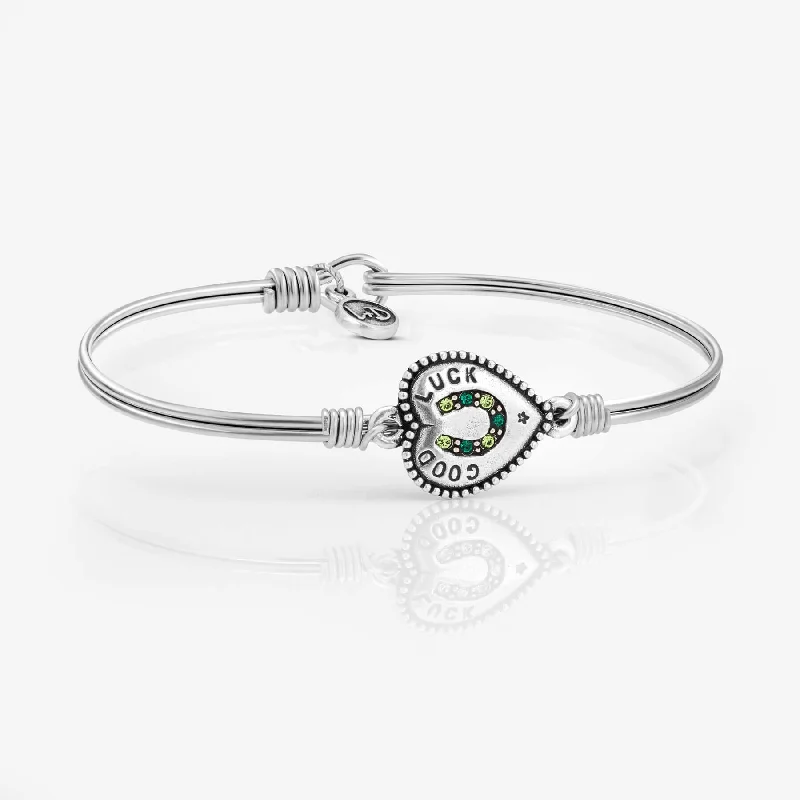 Timeless flair bracelets-Good Luck Irish Heart Bangle Bracelet