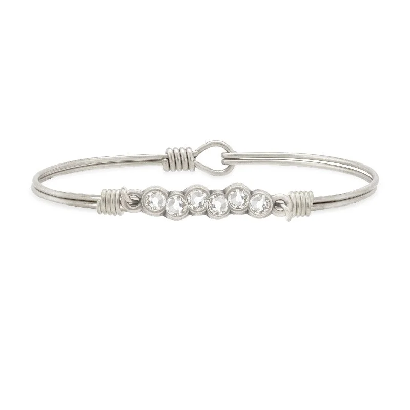 Silk thread bangles-Starlight Bangle Bracelet in Crystal