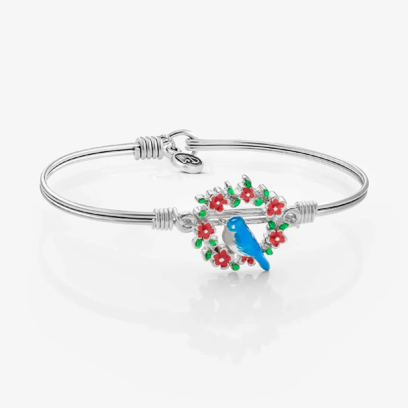 Timeless deco bangles-Holiday Bluebird of Remembrance Bangle Bracelet