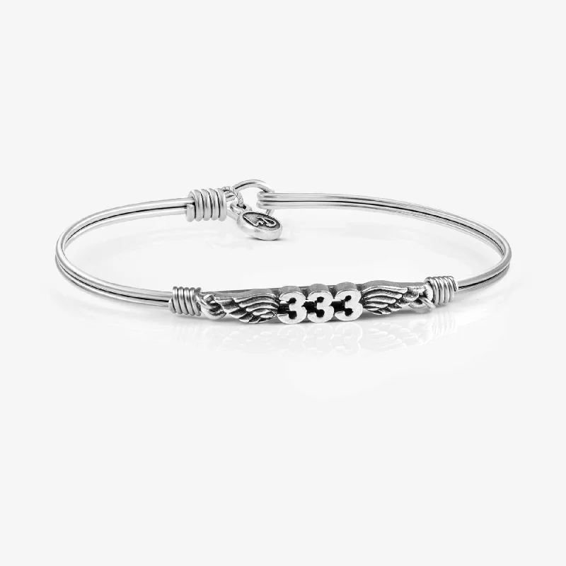 Timeless lock bracelets-333-ANGEL NUMBERS BANGLE BRACELET