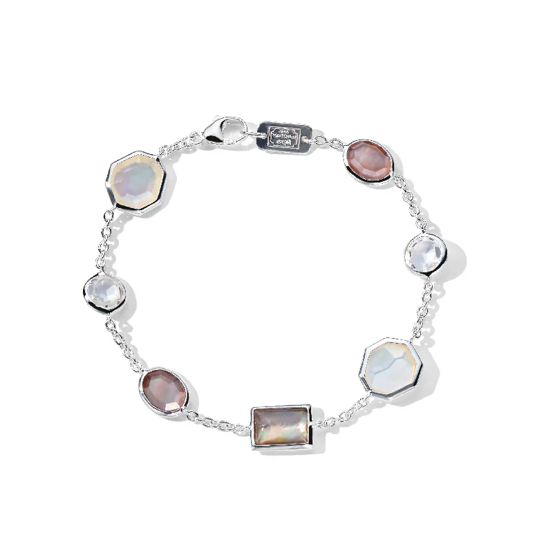 Bead link bracelets-IPPOLITA Rock Candy Mixed-Cut Station Bracelet in Sabbia