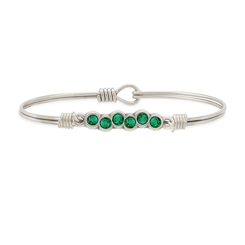 Lunar theme bracelets-May Starlight Birthstone Bangle Bracelet