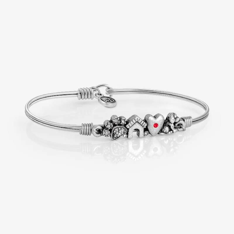 Stranded bead bracelets-Puppy Love Medley Bangle Bracelet