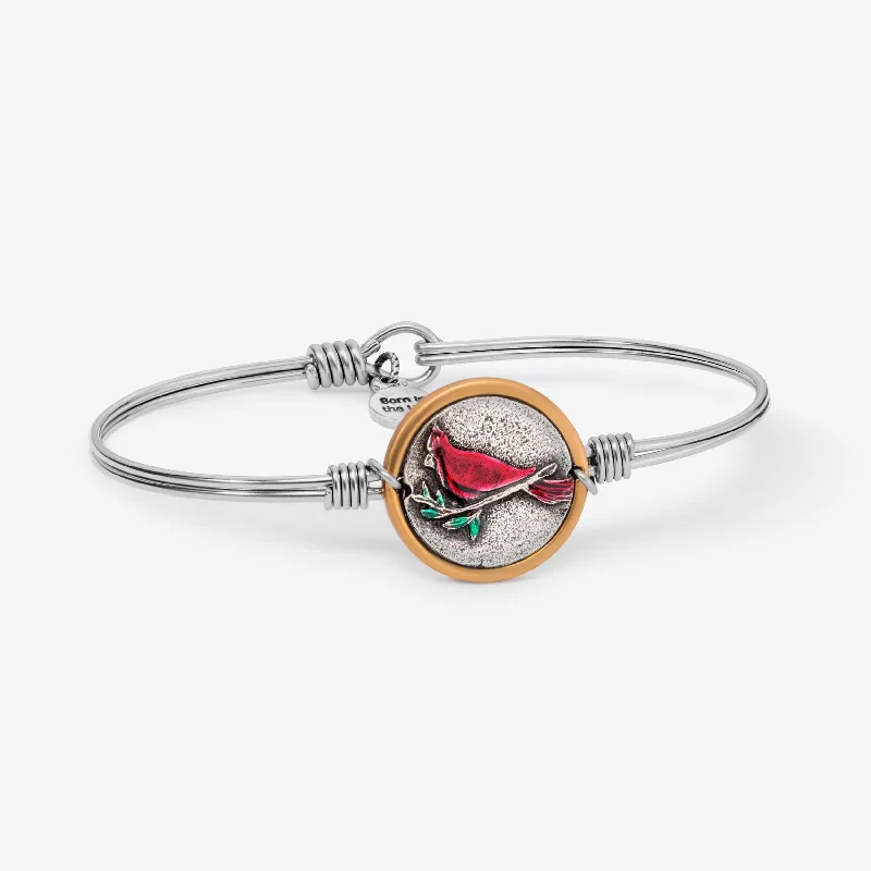 Timeless deco bangles-Red Cardinal Bangle Bracelet