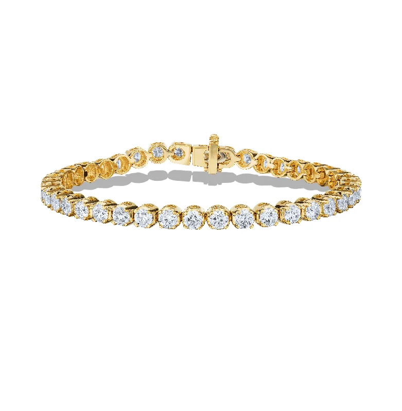 Solid gold bracelets-Sabel Collection Yellow Gold Diamond Tennis Bracelet