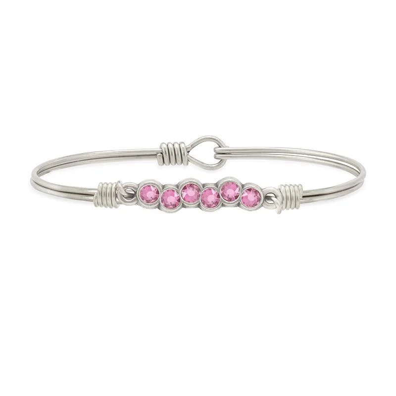 Matte bead bangles-October Starlight Birthstone Bangle Bracelet