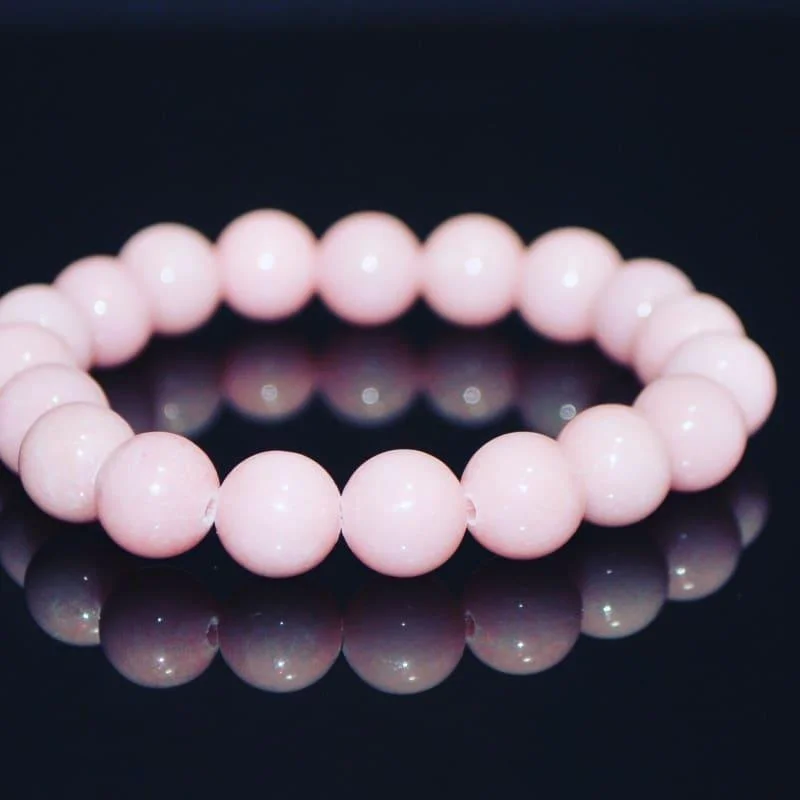 Pentagon gem bracelets-Blush Color Natural Jade Unisex Bracelets