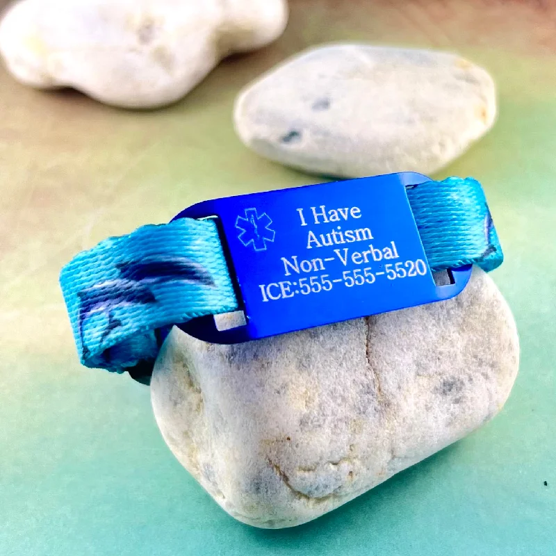 Kelp theme bracelets-Medical Alert Bracelet Kids ~ Dolphin