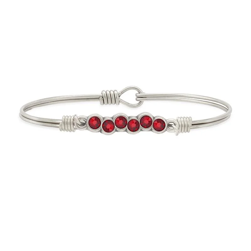 Soft flex bracelets-January Starlight Birthstone Bangle Bracelet