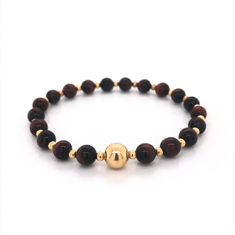 Soft bangle bracelets-The Tommy Bracelet • Red Tiger’s Eye